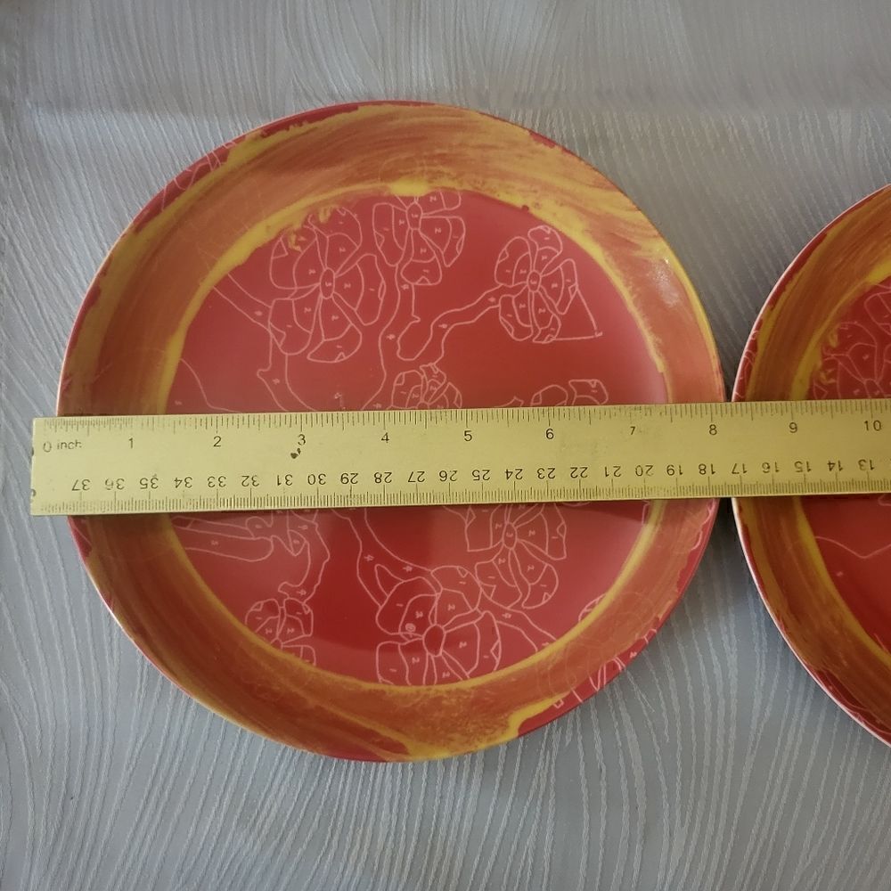 NWT 2 Anthropologie Trey Speegle Salad Plates 111 Reasons To Love You 113 Tender - Picture 3 of 5